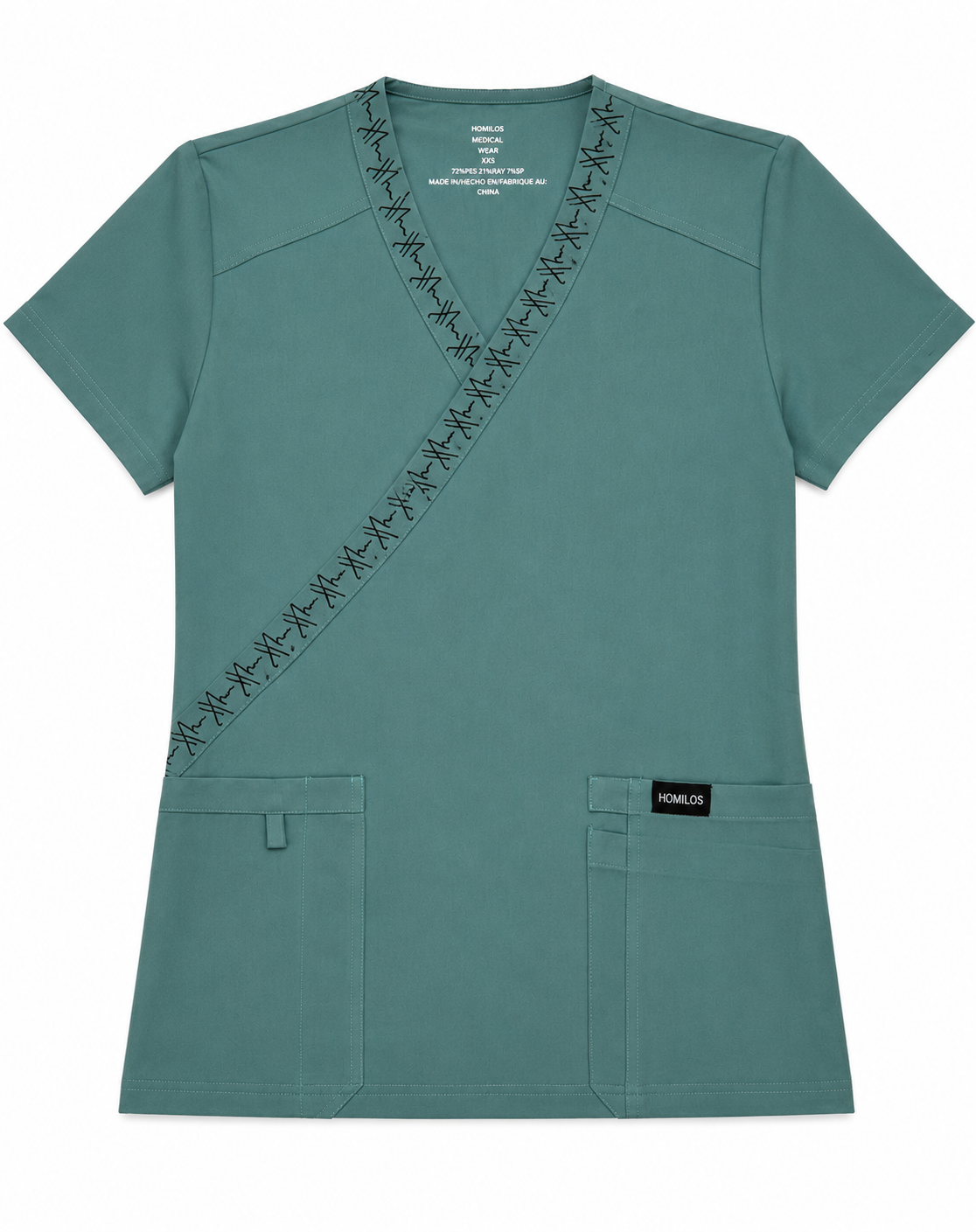Homilos Green Scrub Top